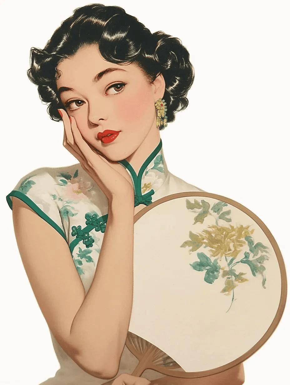 一组老上海风情旗袍!