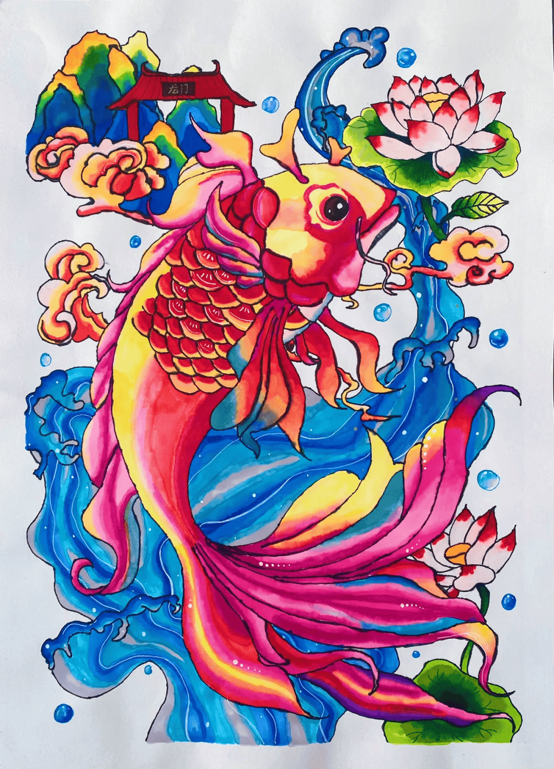 "莲年有余"河东区学生主题年画作品展