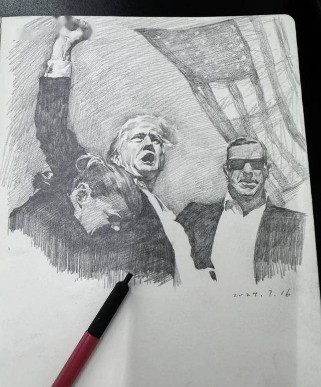 素描下的特朗普