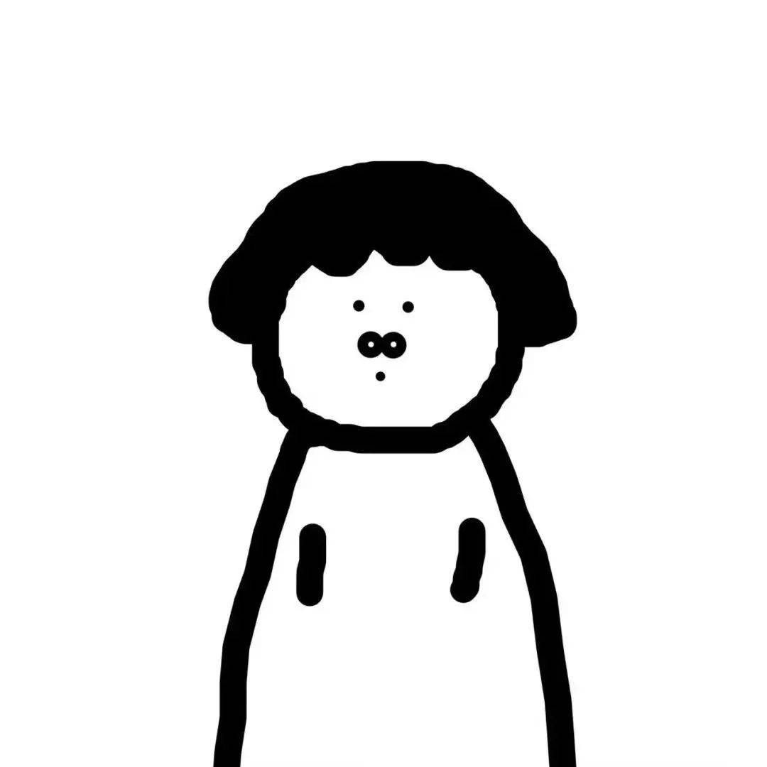 黑白线条头像,白底头像​