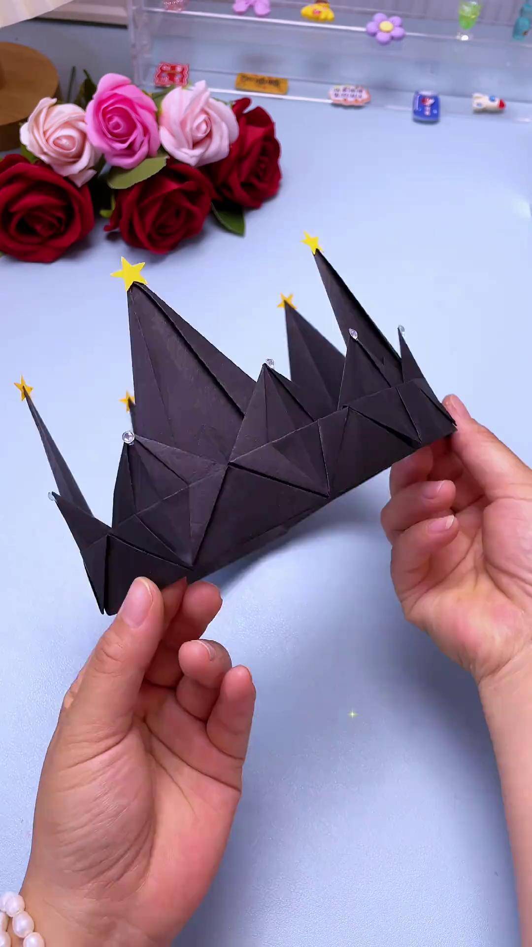 给你做个漂亮的皇冠吧手工diy 折纸 折纸皇冠