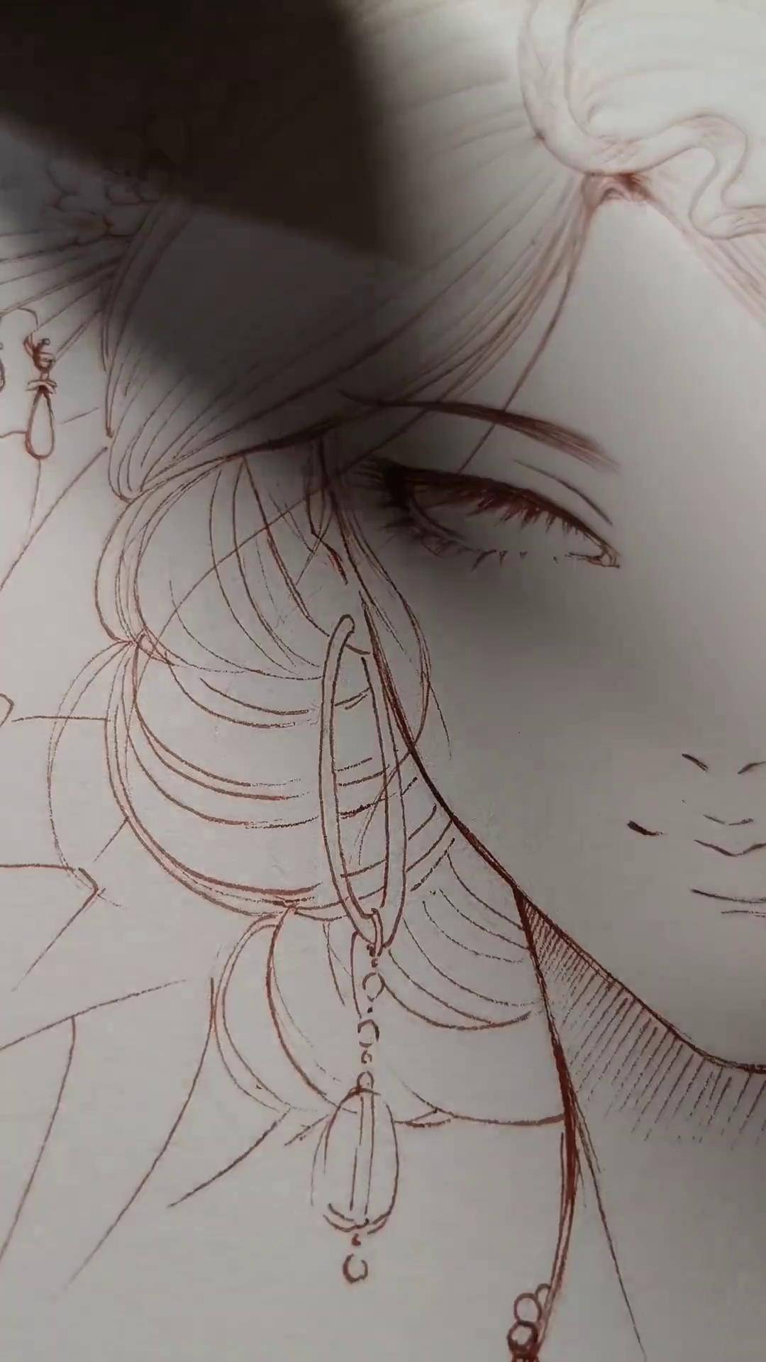 画眼线不能手抖丫画画 手绘 零基础学画画 金娘子 水彩古风