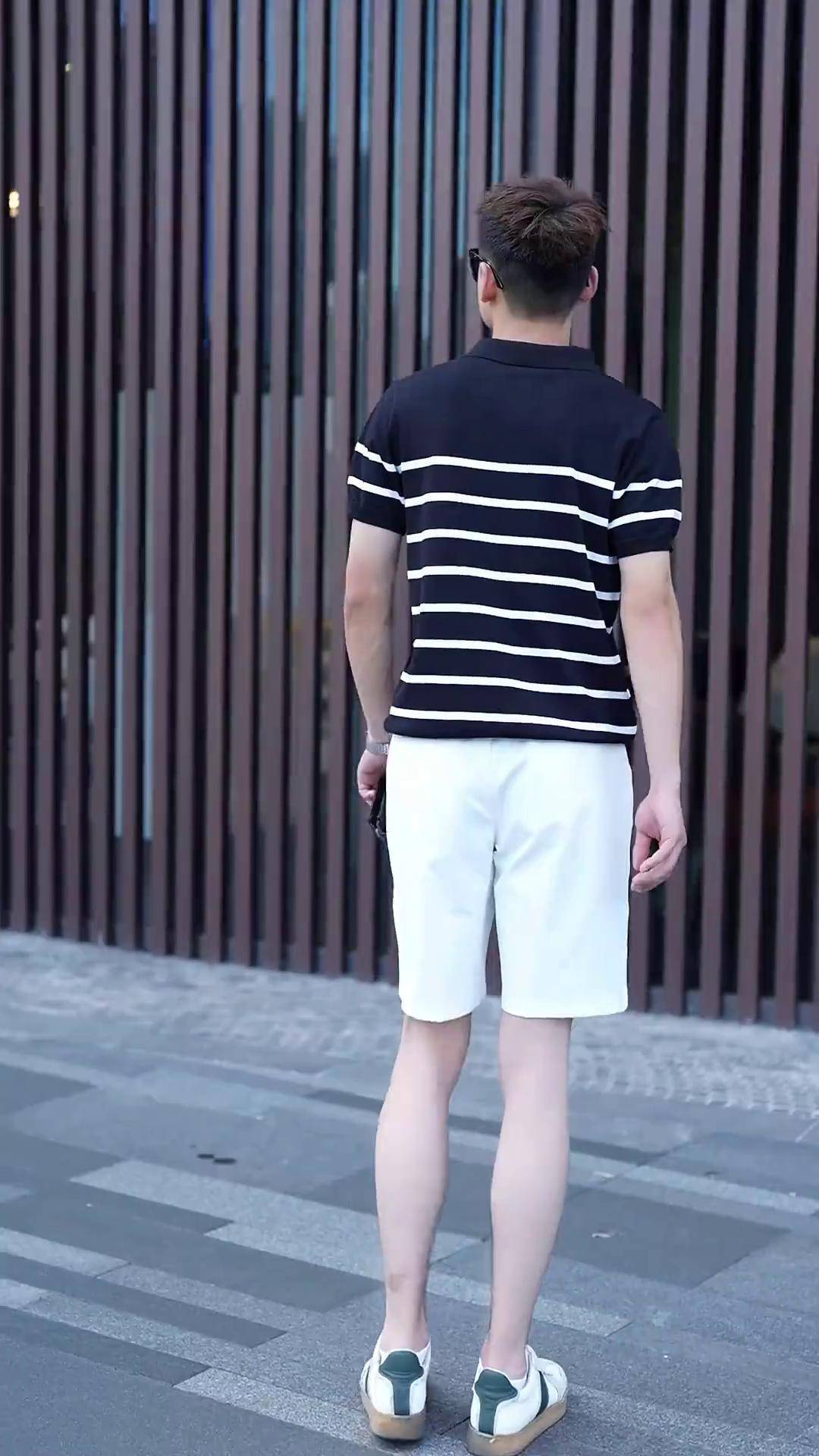 170左右男生夏天穿短裤搭配polo衫是真的帅气显气质夏季新款 polo衫