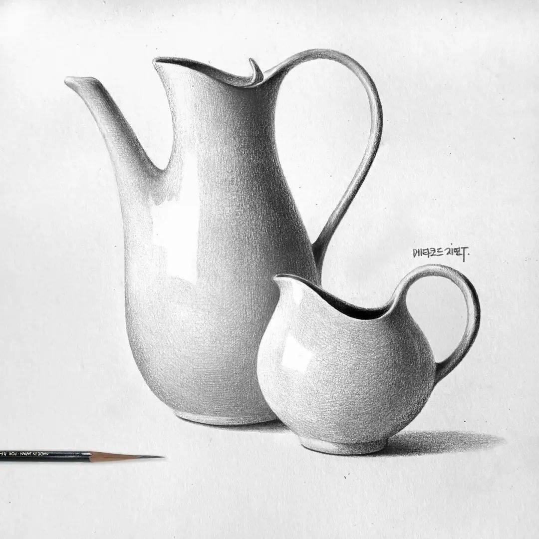 超写实素描静物:这质感和结构,一个比一个变态!