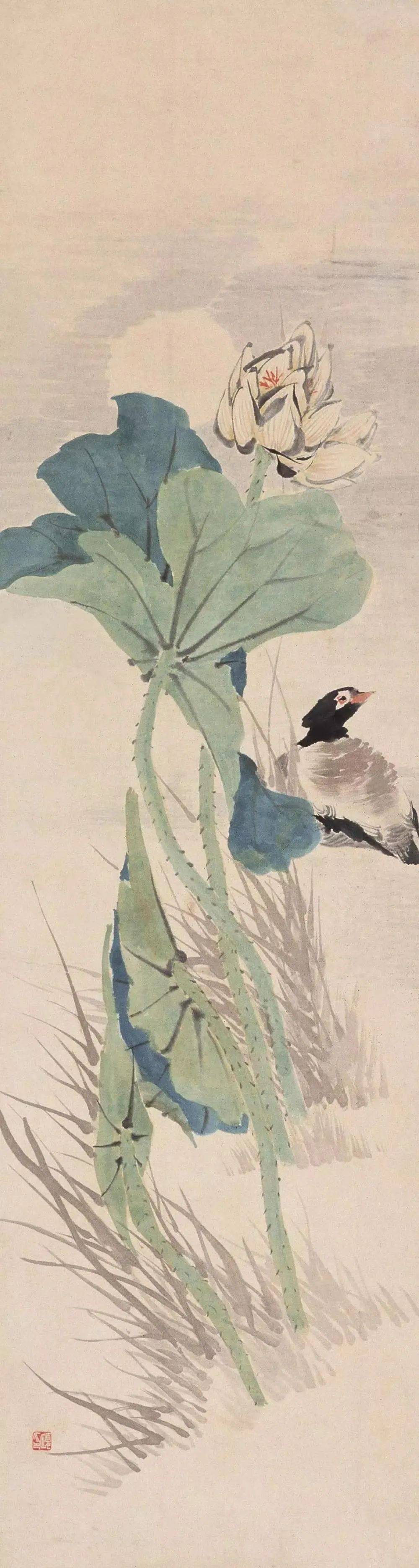 任伯年15幅最美墨骨花鸟_山阴_牡丹_松藤