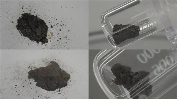 全球首次！我国展出月球正背面样品对比