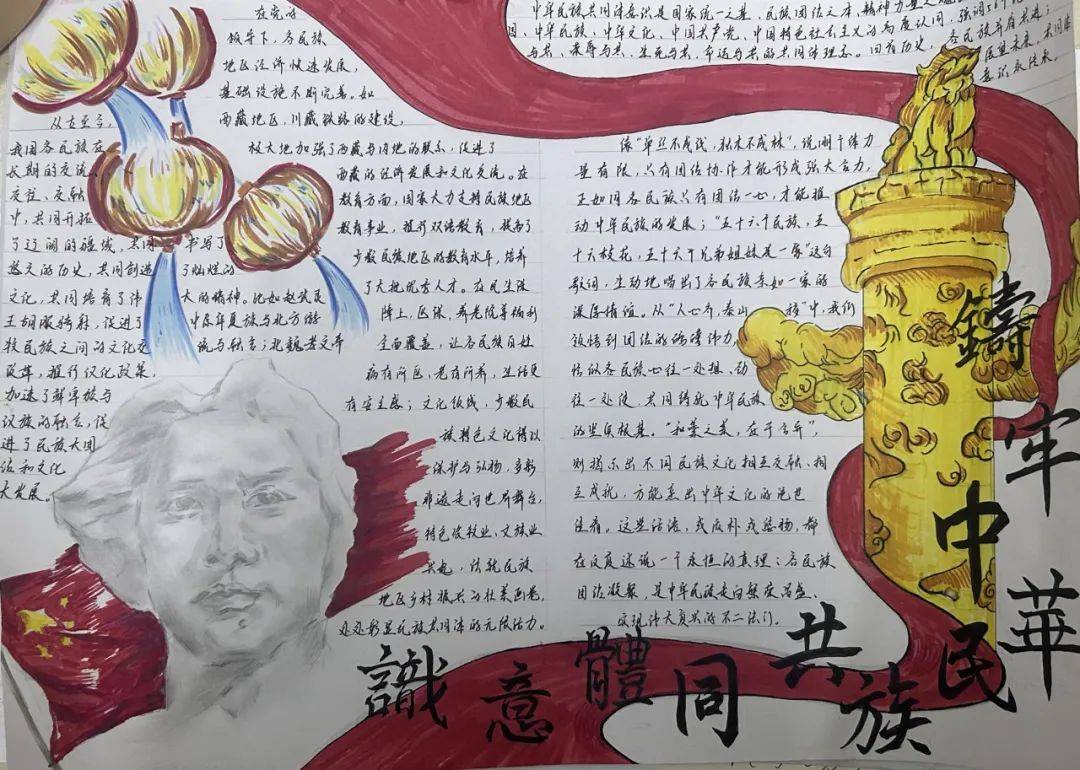 输配电工程系丨开展"铸牢中华民族共同体意识"主题手抄报比赛
