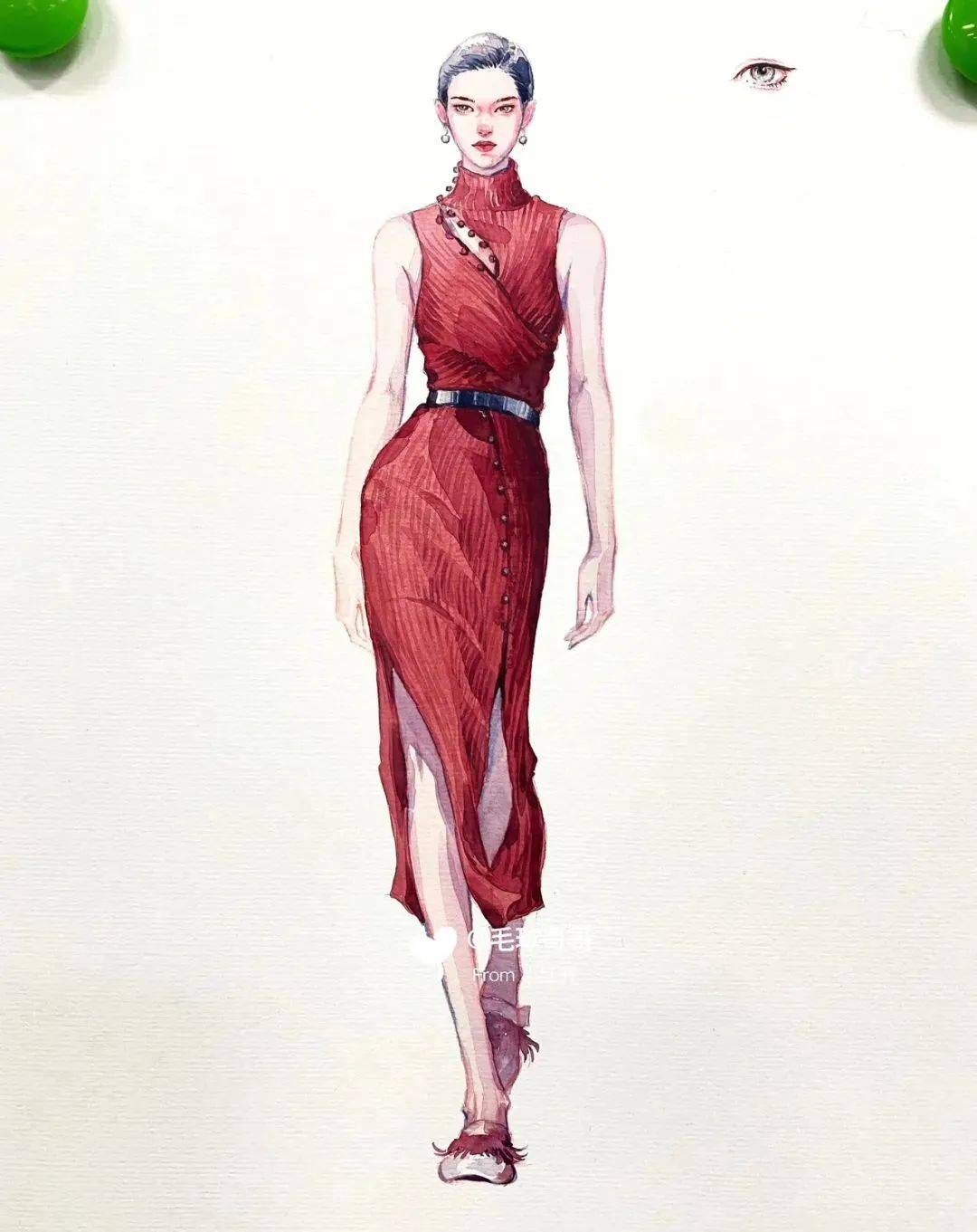 服装效果图上色步骤分享