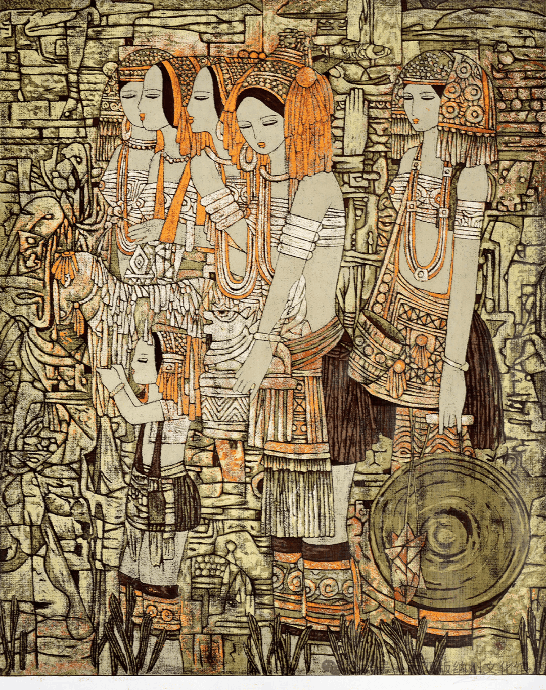 泼水节到西双版纳民族博物馆看著名画家陈永乐艺术作品展