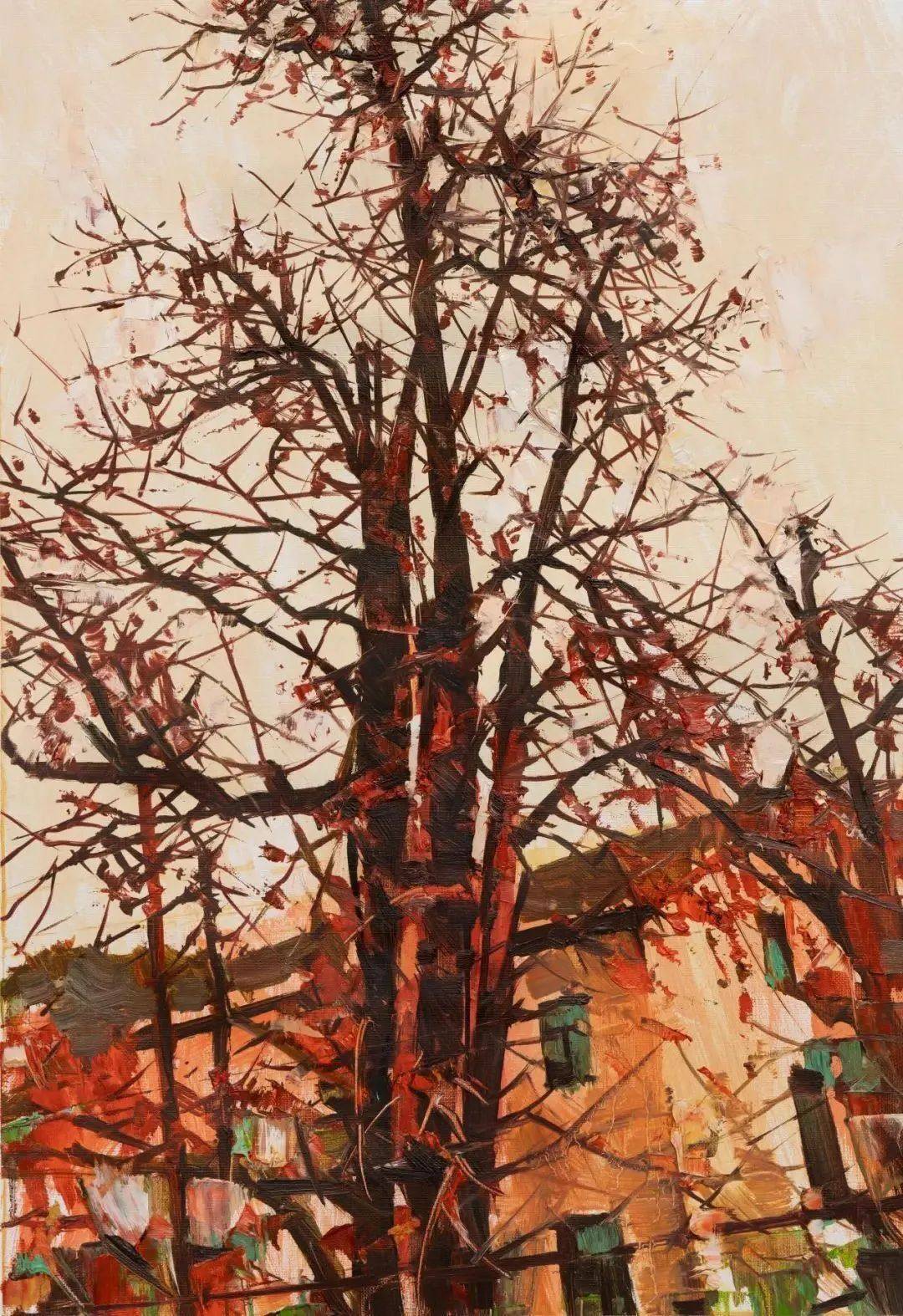 画展办到新农家,许江"十里银杏"系列作品回到"原乡"