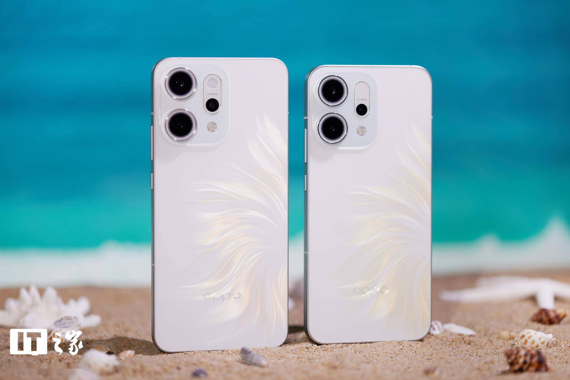 OPPO Reno14 系列「人鱼姬」配色实拍：幻彩鱼尾，一机十色