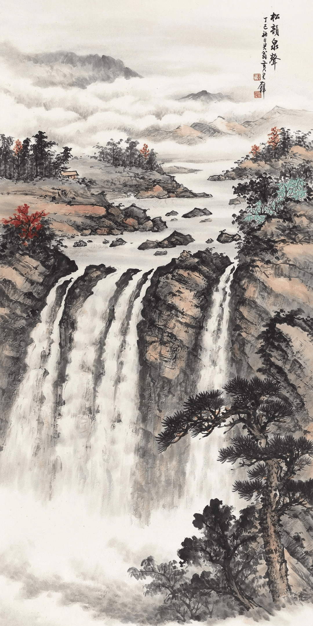 黄君璧瀑布，雄伟壮丽，气势万千!_搜狐网