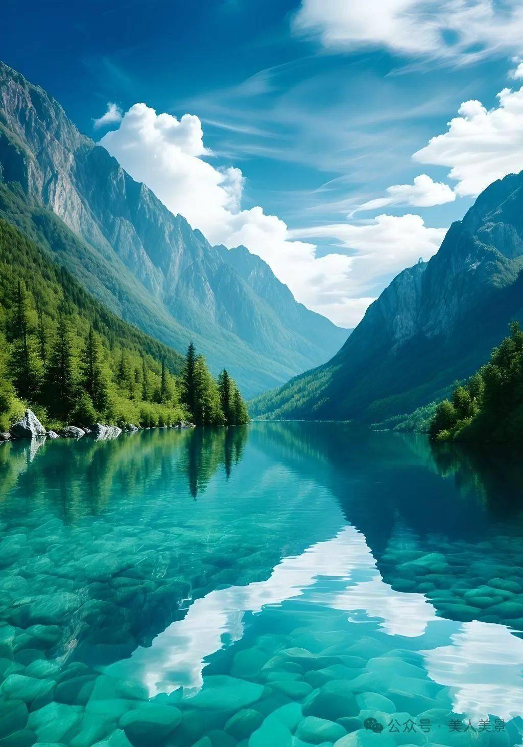 青山绿水蓝天白云神清气爽