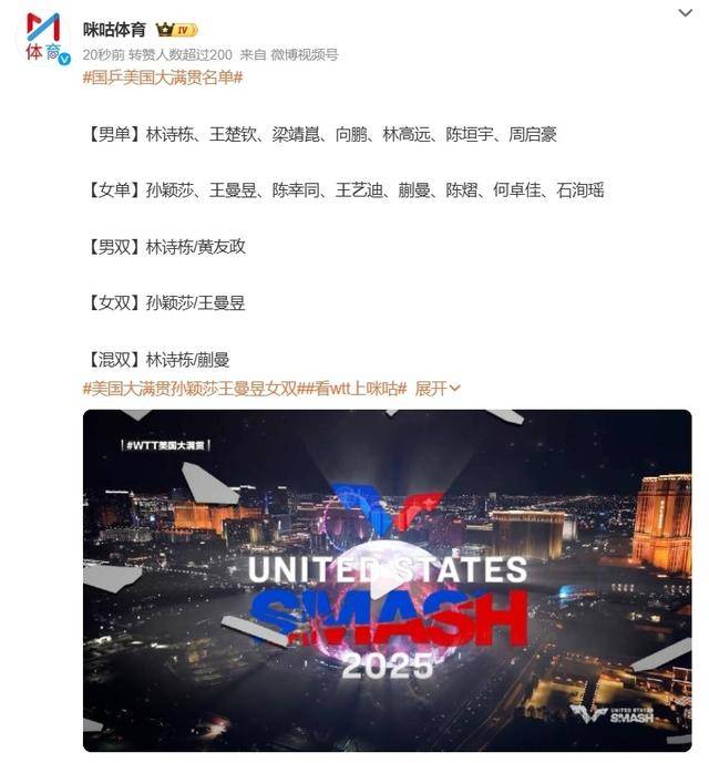 国际乒联大满贯赛国乒全主力备战，林诗栋三线出击冲击冠军