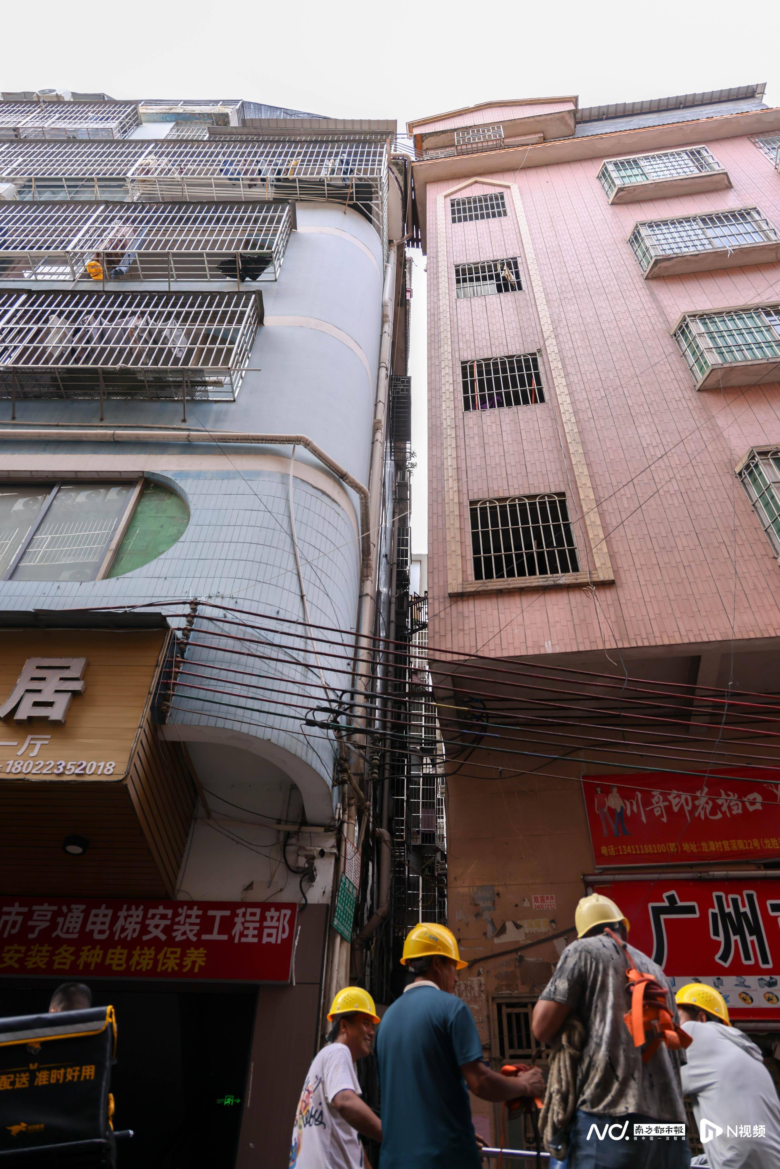 广州海珠有房子疑似产生歪斜，人员已撤离，安全检测进行中