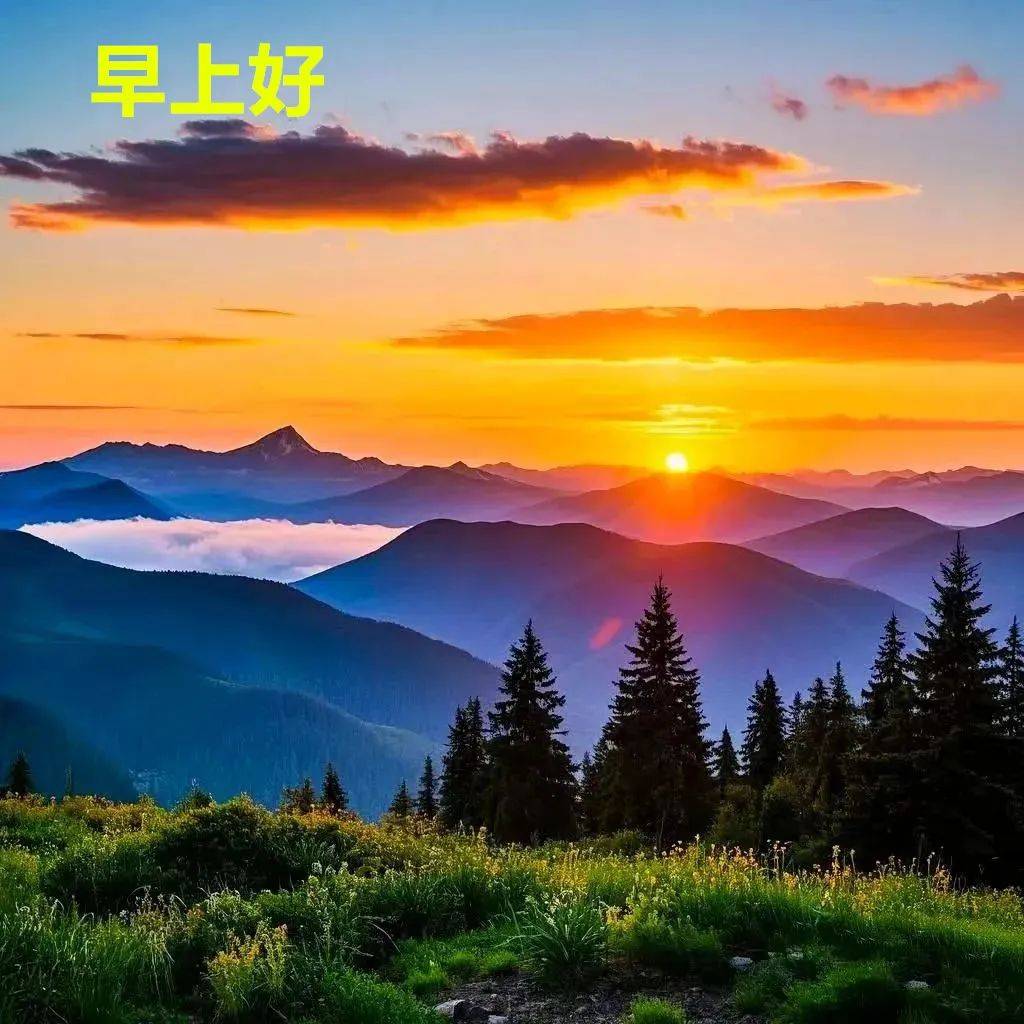 120张早安图片100句早上好祝福送给最幸福的你