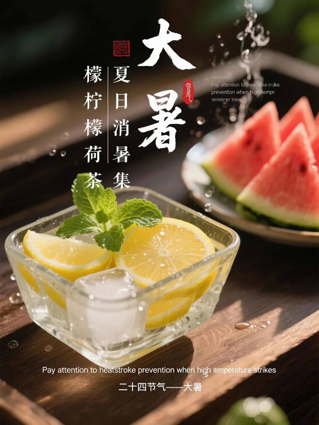 大暑早安图片祝福,精选8张高级漂亮雅致,适合今天发朋友圈文案