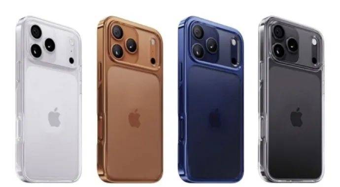 iPhone 17 pro配色曝光，共四款颜色：橙色、银色、钛灰和蓝色