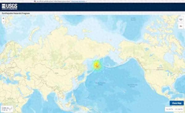堪察加半岛近海再次发生强震