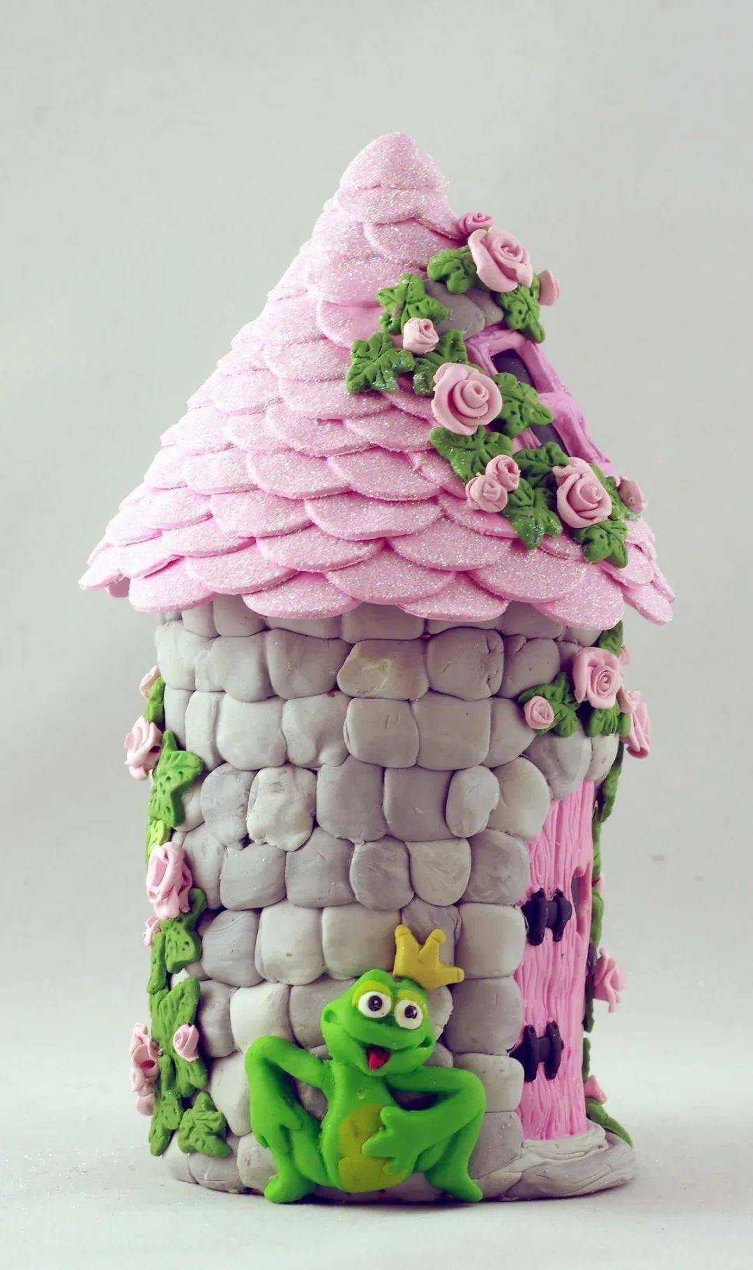 粘土改造童话房子diy用完的塑料瓶各种调料瓶玻璃瓶酒瓶铁罐和易拉罐