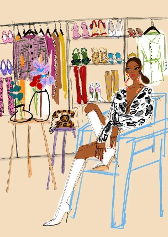 承载服装轮廓和幻化的色彩,属于设计师的灵感迸发