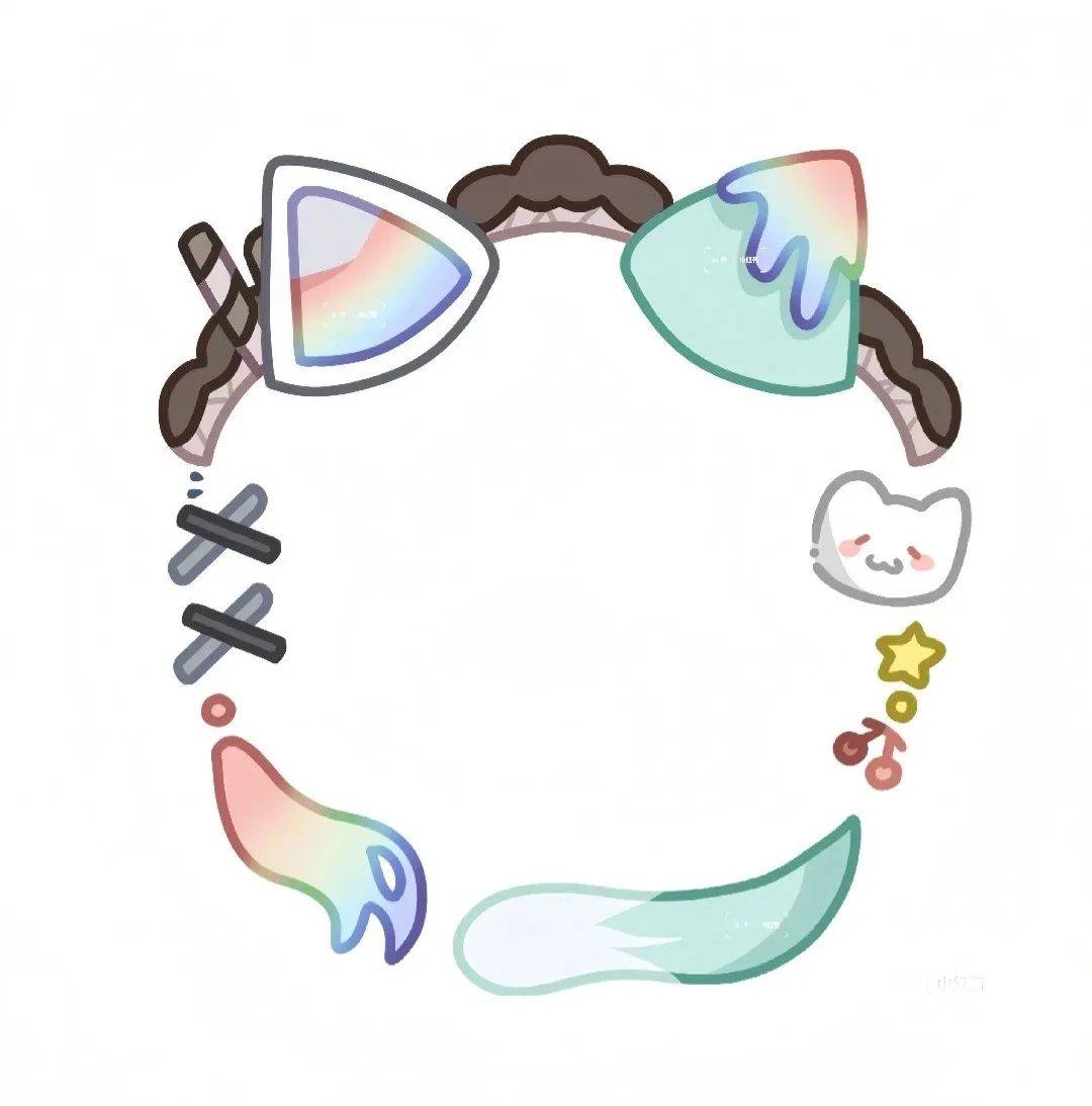 超可爱的微信头像框/•᷅•᷄୭