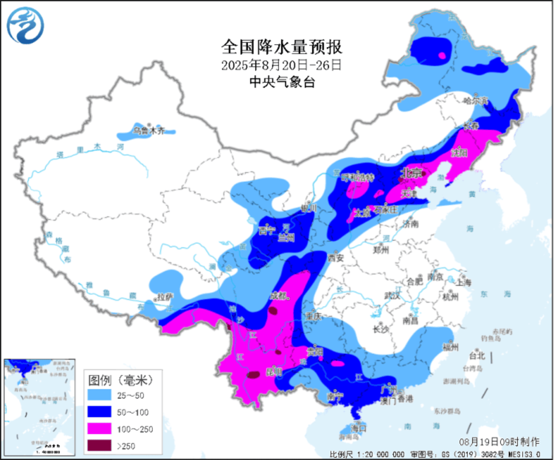 警惕降雨叠加风险 未来一周主雨带盘踞西南至华北东北一带