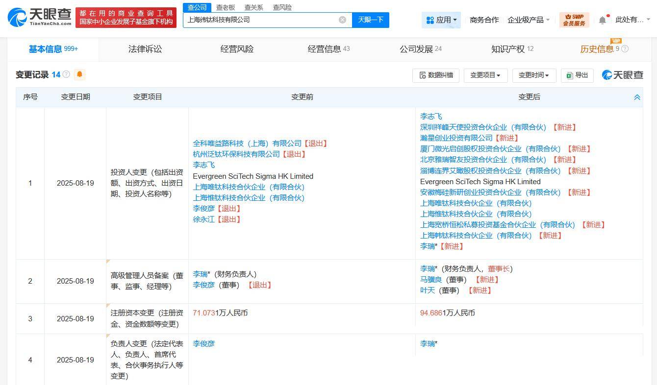 小米旗下瀚星创投等入股纬钛机器人