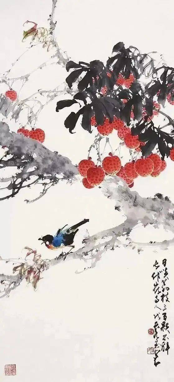 赵少昂画荔枝,一种挣破纸面跳将出来的鲜活!