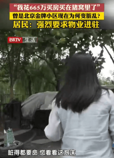 “我花665万买在猪窝里了”，居民吐槽曾经的金牌小区如今脏乱差：强烈要求进驻物业