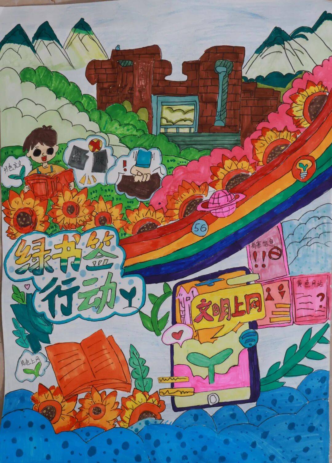 清朗网络,青春行动丨各乡镇学校网络安全主题作品展