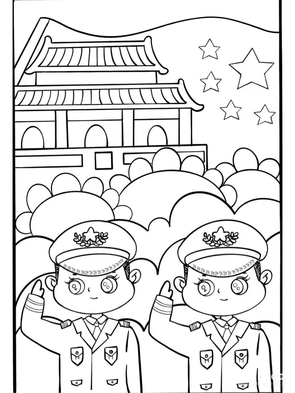 精选120张~国庆节主题儿童画范画,美不胜收!