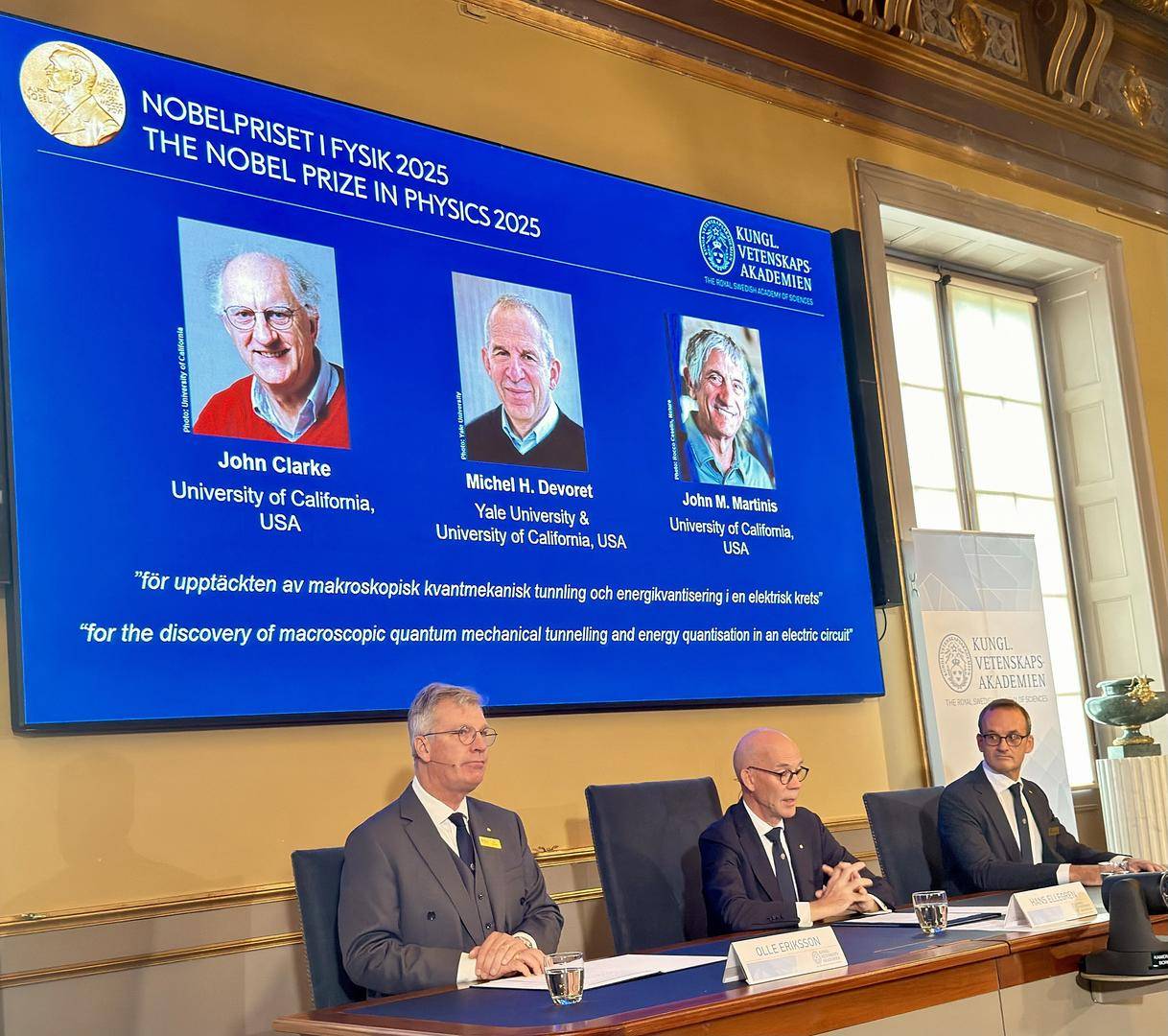英、法、美三国科学家获2025诺贝尔物理学奖_搜狐网