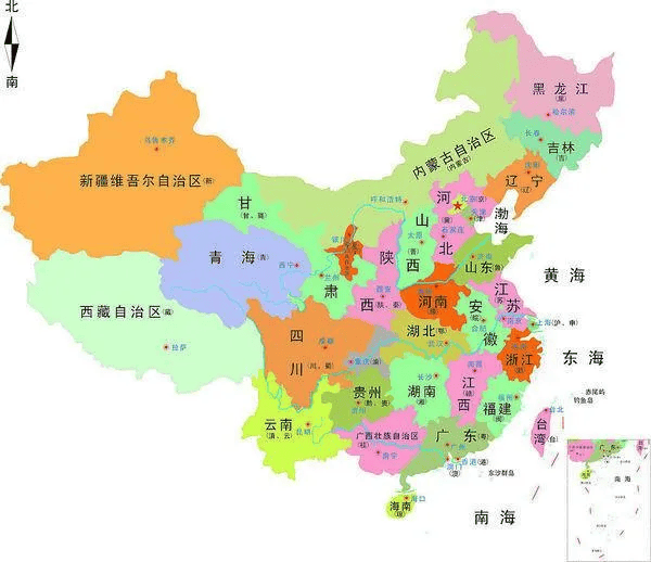 高考地理|中国政区地图及地形图,经纬度!