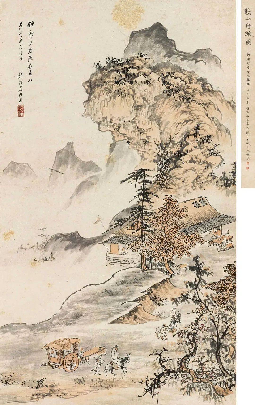 山川秋来风景异,名家画秋景山水画