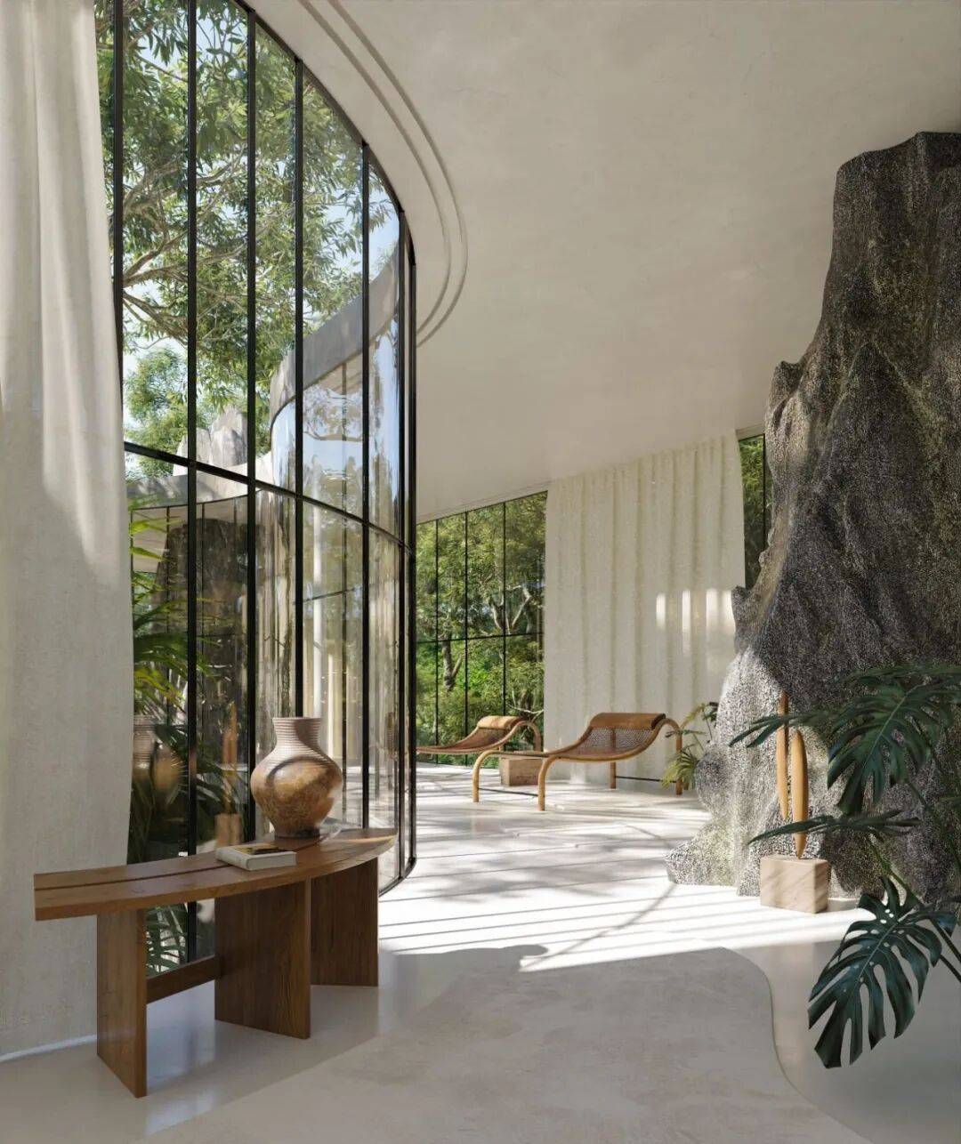 她的《titled house》《black desert house》《casa atibaia》与