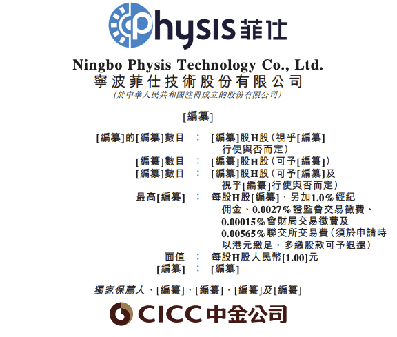 菲仕技术、鼎泰药研、涛涛车业递表港交所