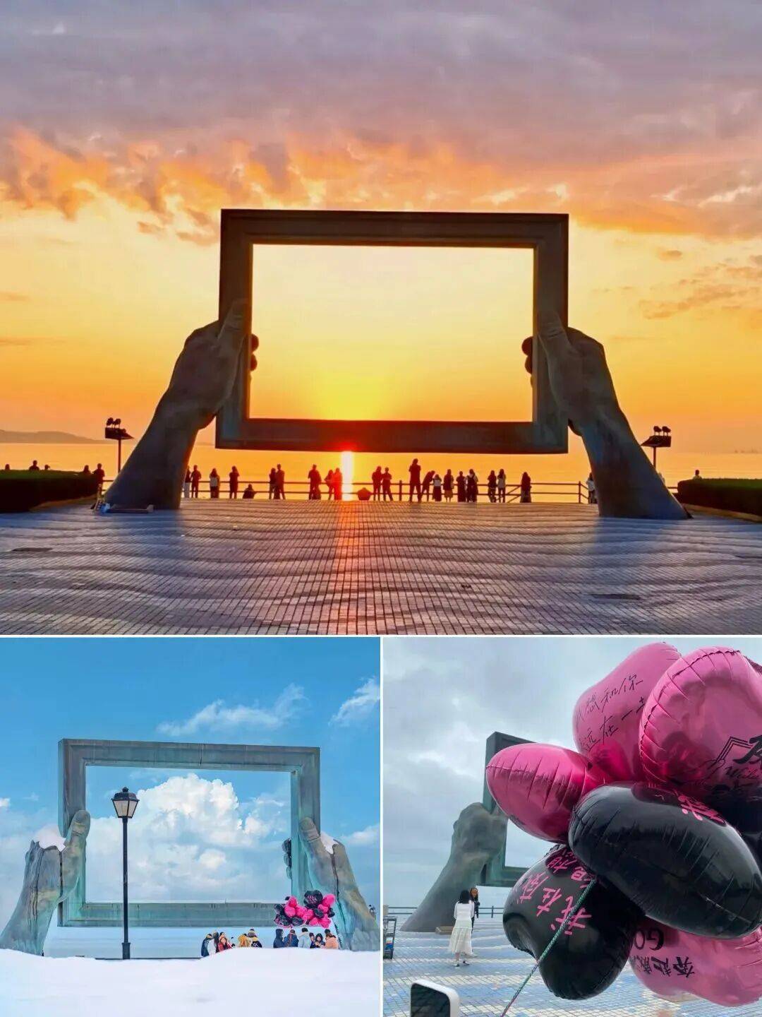 幸福门被誉为威海之门威海的标志代表着威海现代化的城市形象