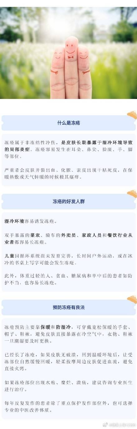 红、肿、痛、痒？远离冻疮有良方！