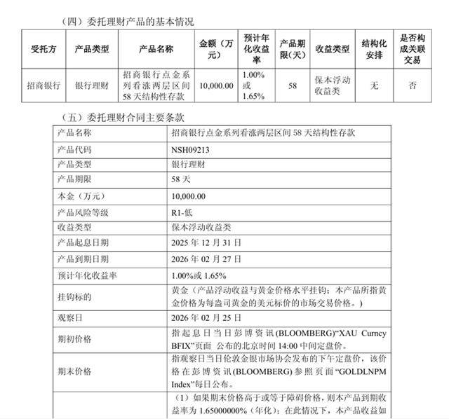 新年争先构造！众家上市公司发布超300亿理财额度尊重黄金组织性存款