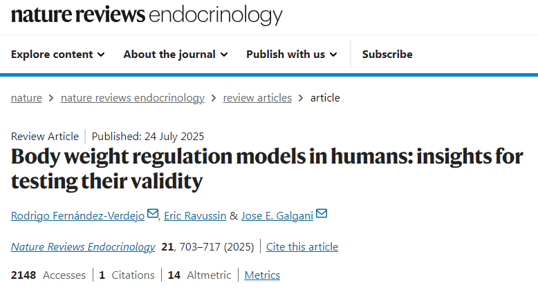 减肥总反弹？Nature 子刊揭秘体重调节新模型｜身体有“安全区”，不是硬磕固定值