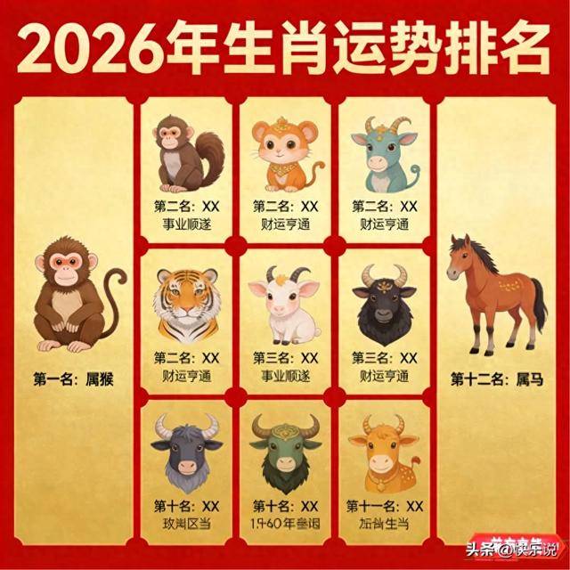 十二生肖运势2026年(十二生肖运势2026年运程)