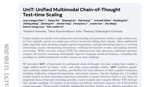 Meta发布UniT:让AI像人类一样一步步思考和改进图像生成