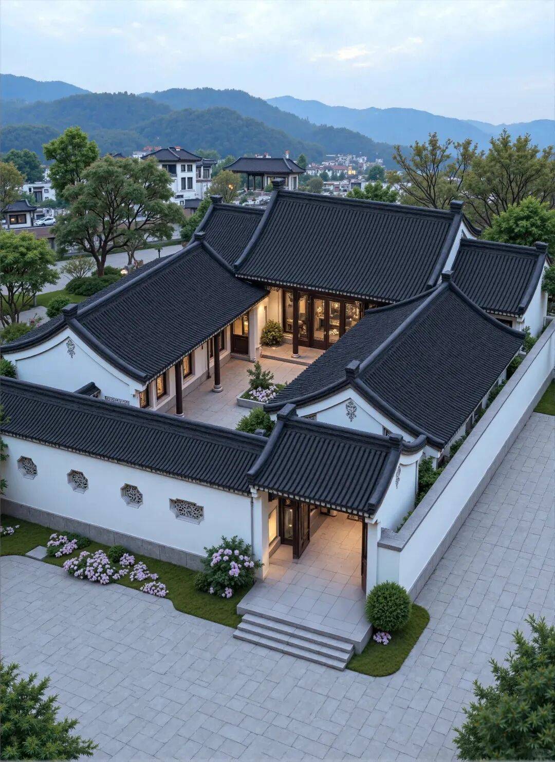 2026设计新款提前曝光42套青瓦白墙一层三合院经典中式浪漫永不落幕