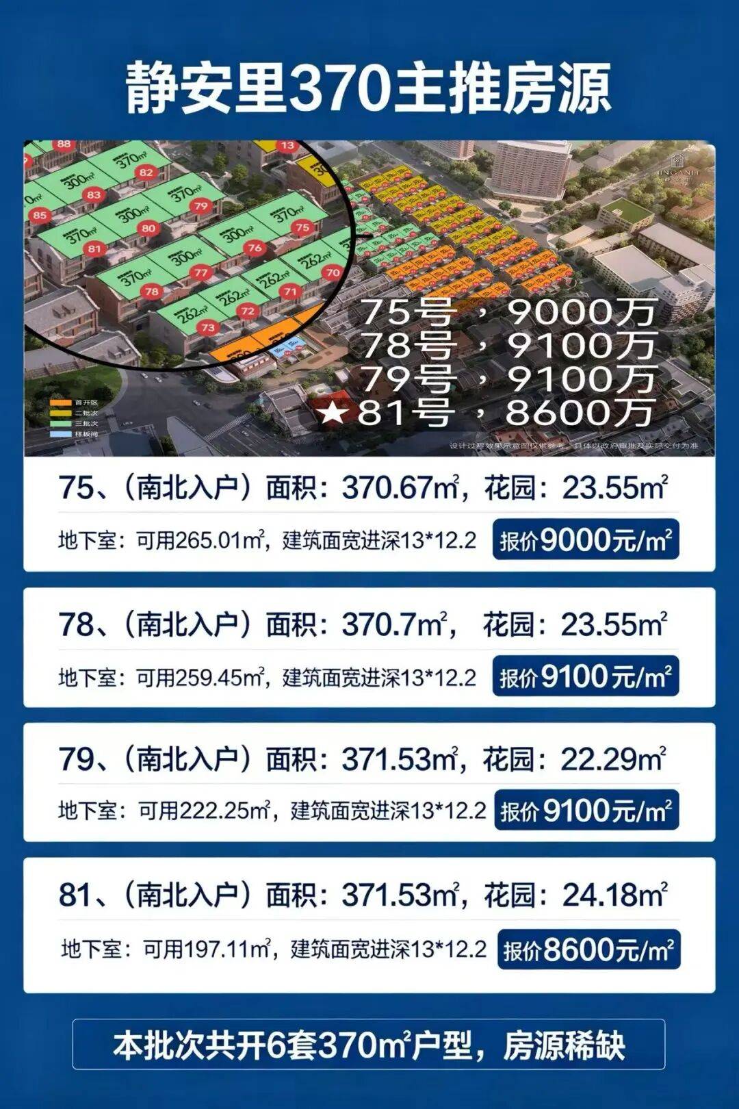 三批次370㎡户型加推【静安里】纯风貌别墅8600万起丨仅6套直接定！_地块_住宅_建筑