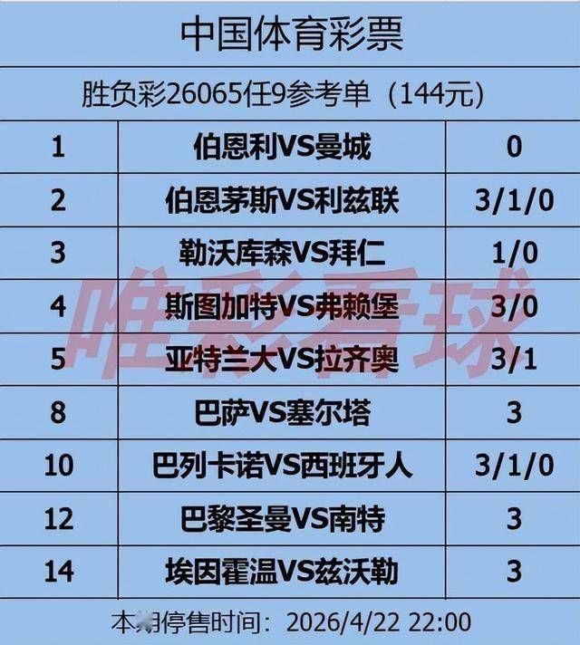 《姜山冷门》26065期：拜仁三线奔波显疲态