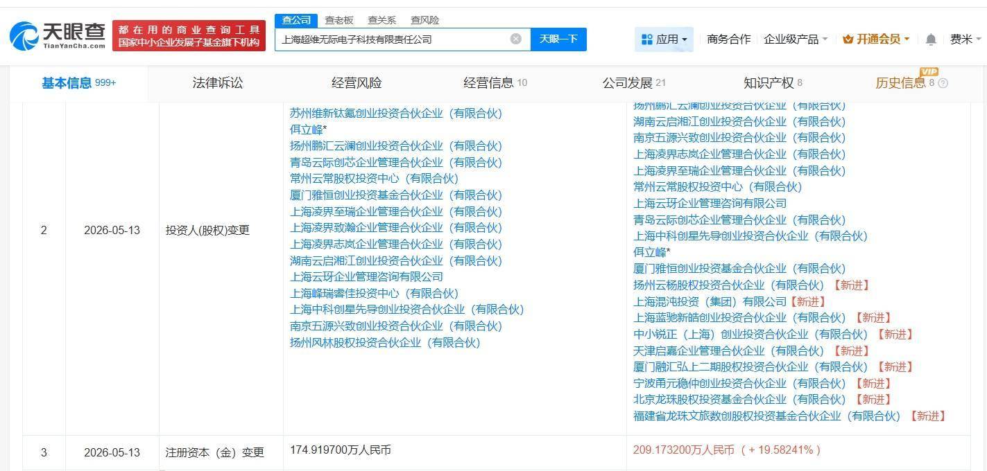 美团龙珠等入股AI软件开发商超维无际