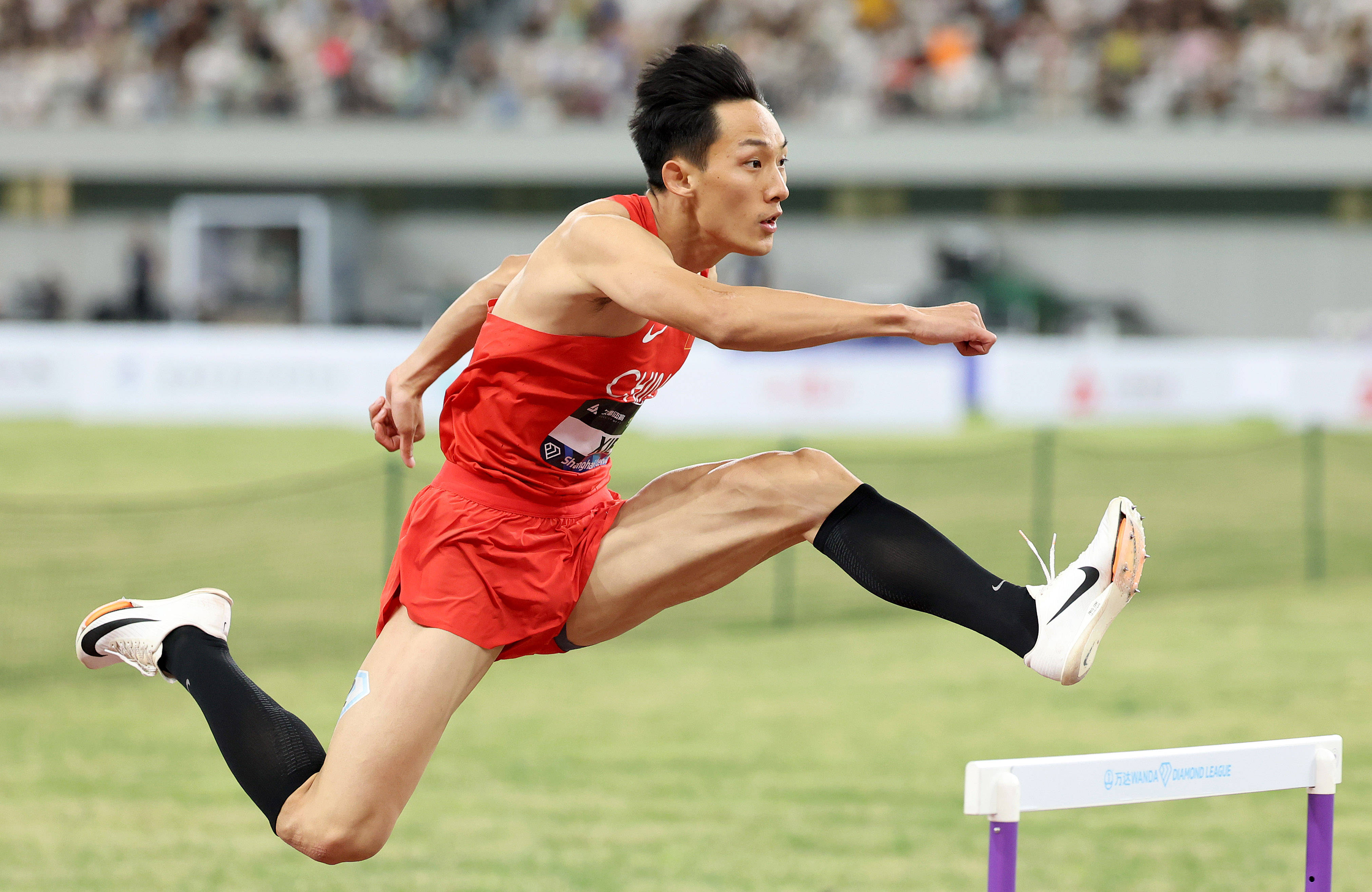 （体育）田径——钻石联赛：谢智宇获男子300米栏第八名