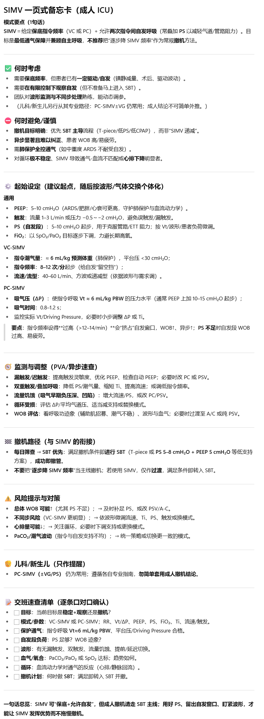 SIMV模式，万能 or 无能？_支持_频率_患者