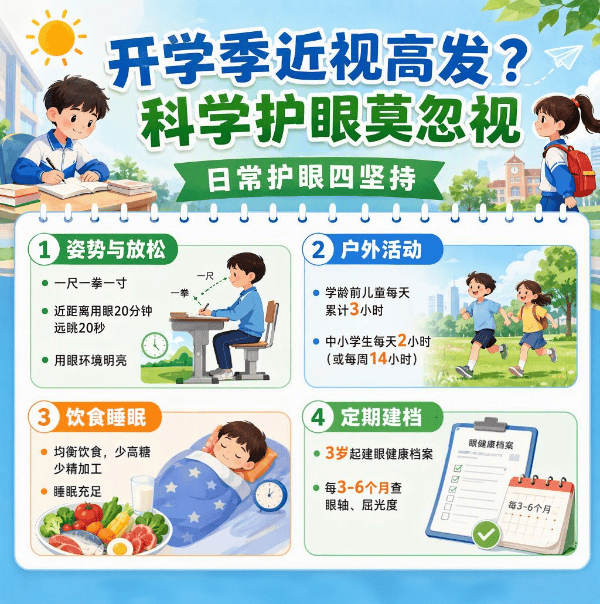 开学季近视高发？科学护眼莫忽视